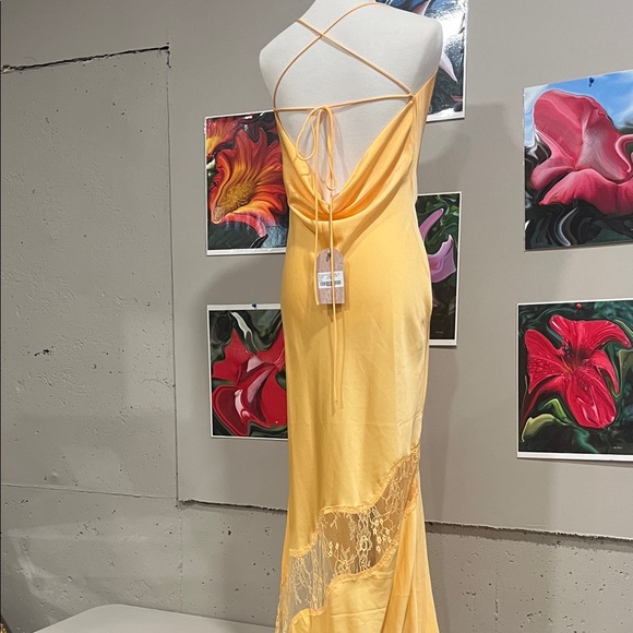 Meshki Sunny Yellow dress with lace NWTS - Picture 8 of 8